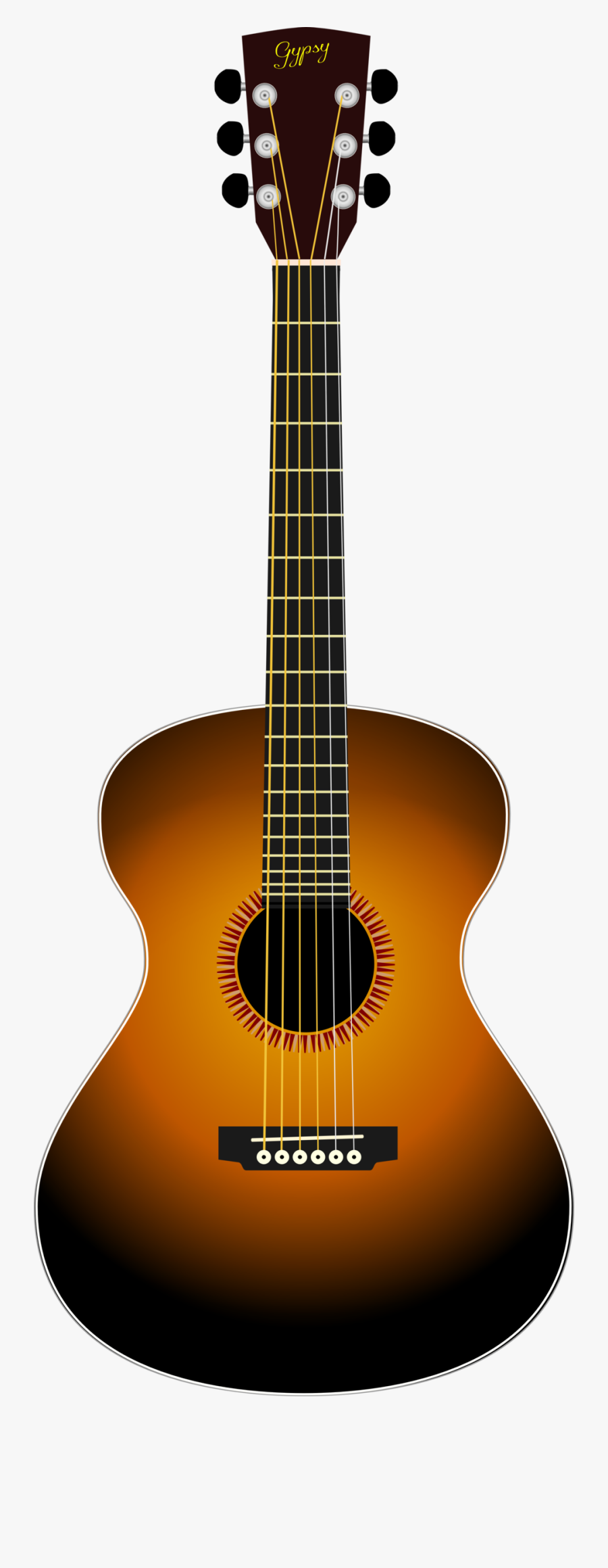 Guitar Sunburst Clipart Acoustic Free Images Transparent - Acoustic Guitar Clipart, Transparent Clipart