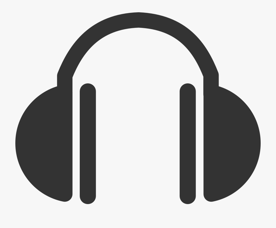 Headphone Logo Black And White, Transparent Clipart