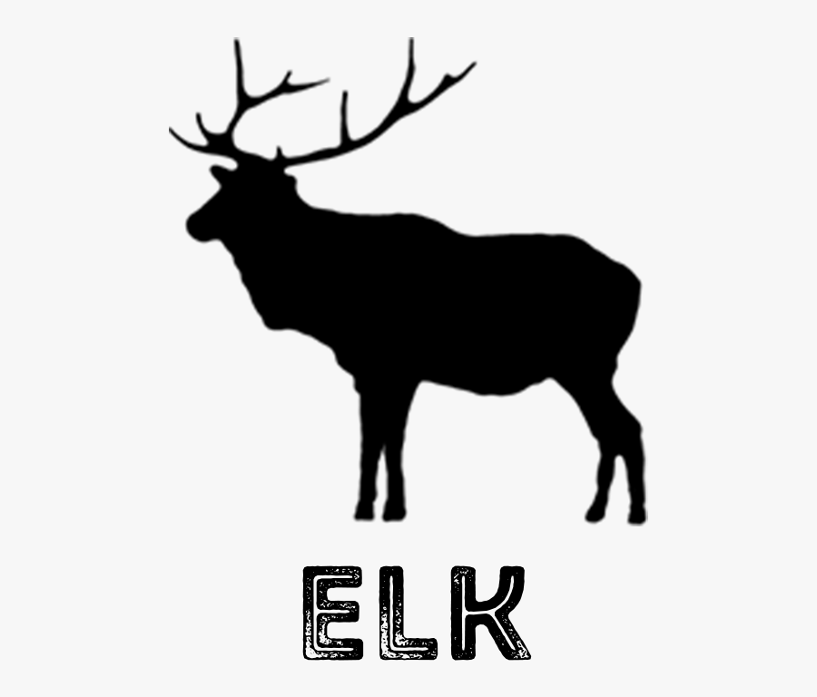Transparent Reindeer Silhouette Png - Elk, Transparent Clipart