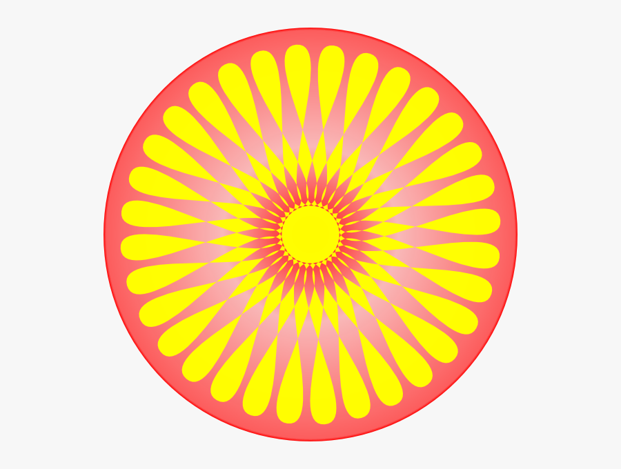 Circle Flower Design Svg Clip Arts 600 X 600 Px - Sunburst Shape, Transparent Clipart