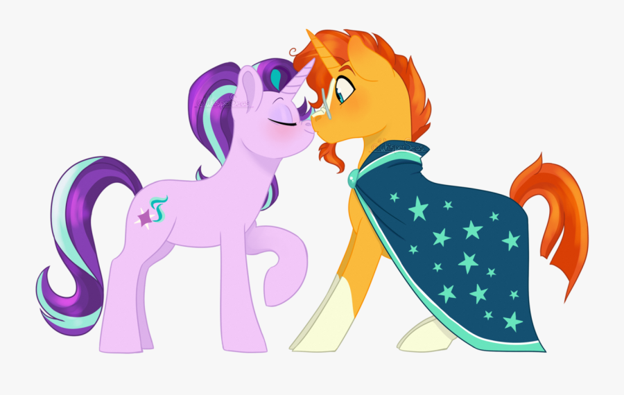 Starburst Clipart Simple - Starlight Glimmer And Sunburst Kiss, Transparent Clipart