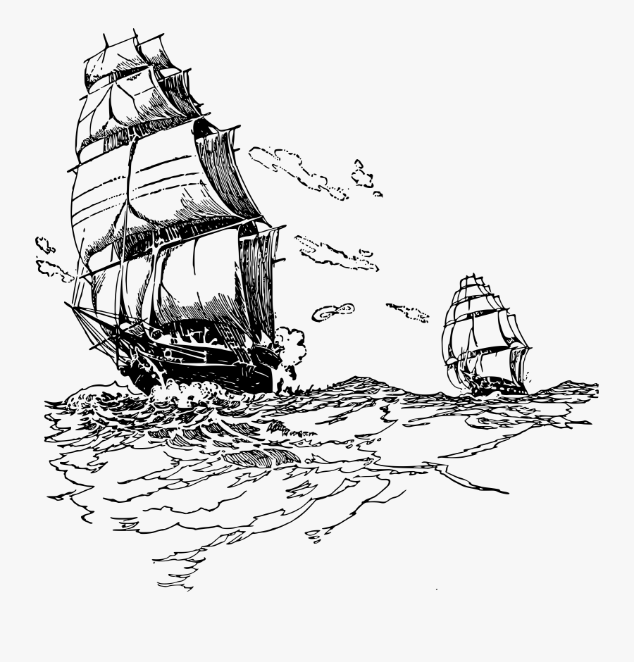 Sailboat 4 - Must Go Down To The Seas Again Card, Transparent Clipart