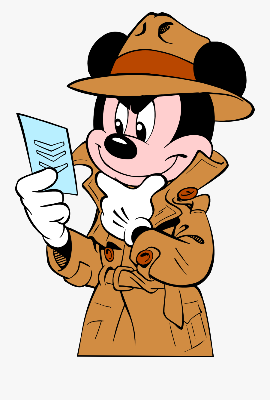Mickey Mouse The Purloined Letter Sherlock Holmes Clip - Mickey Mouse Sherlock Holmes, Transparent Clipart