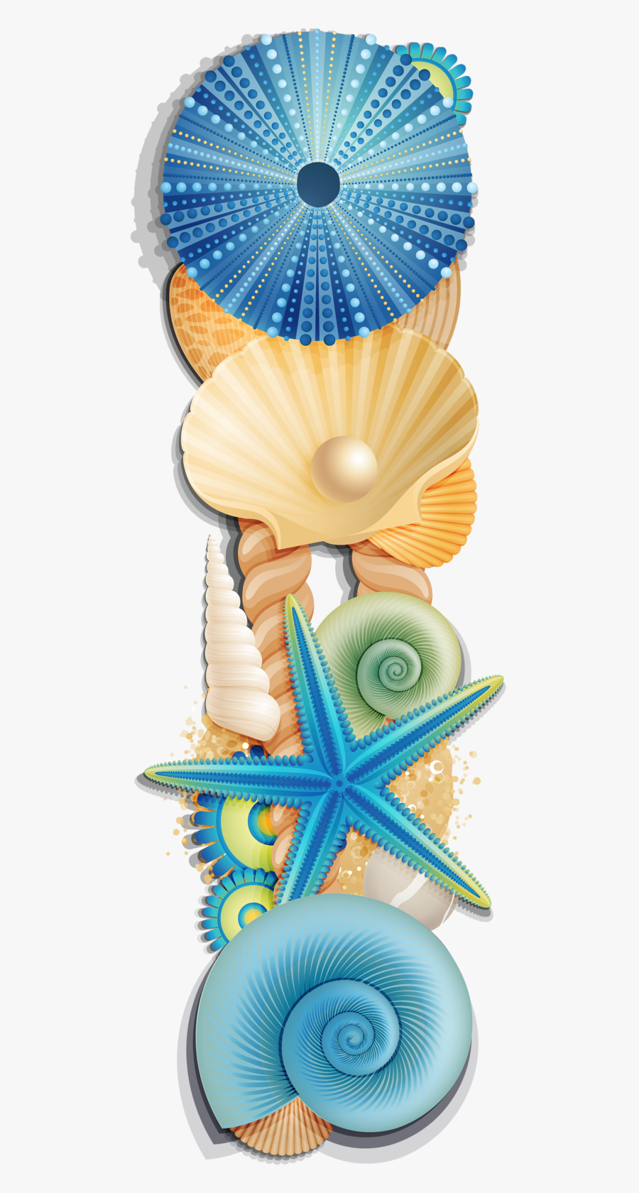 Seashell Letter Clip Art, Transparent Clipart