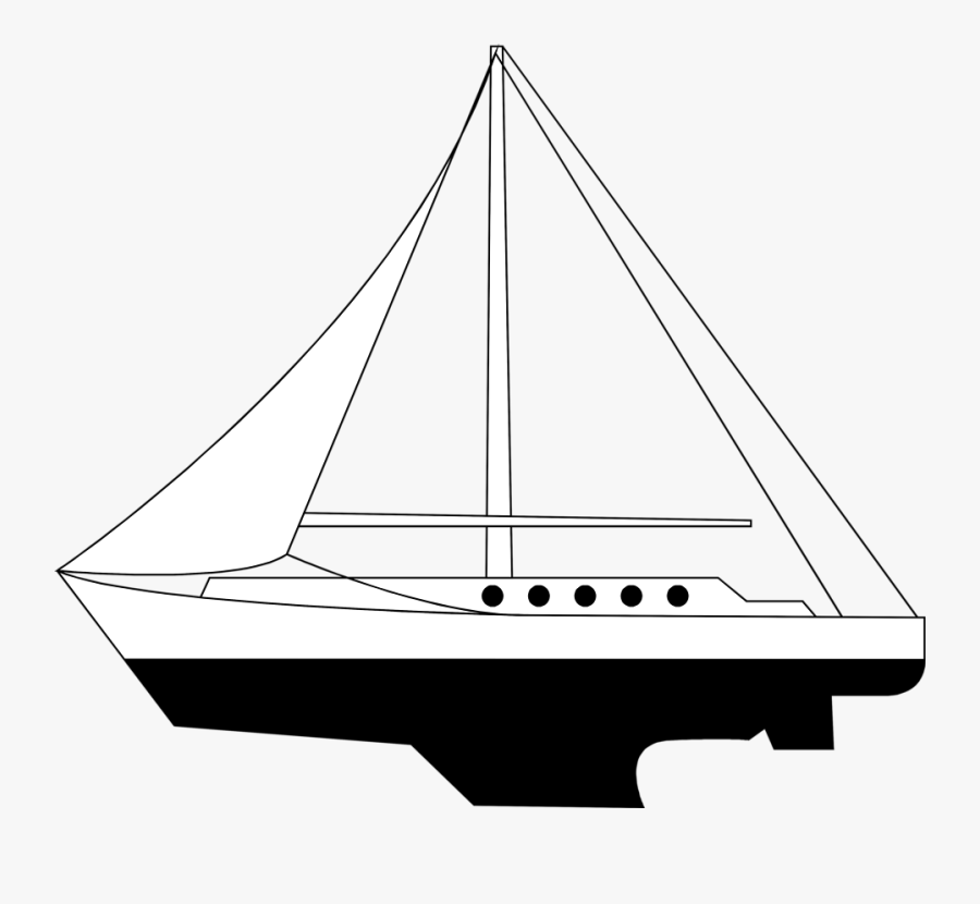 Sunset Clipart Ocean Boat - Transparent Background Sailboat Png, Transparent Clipart