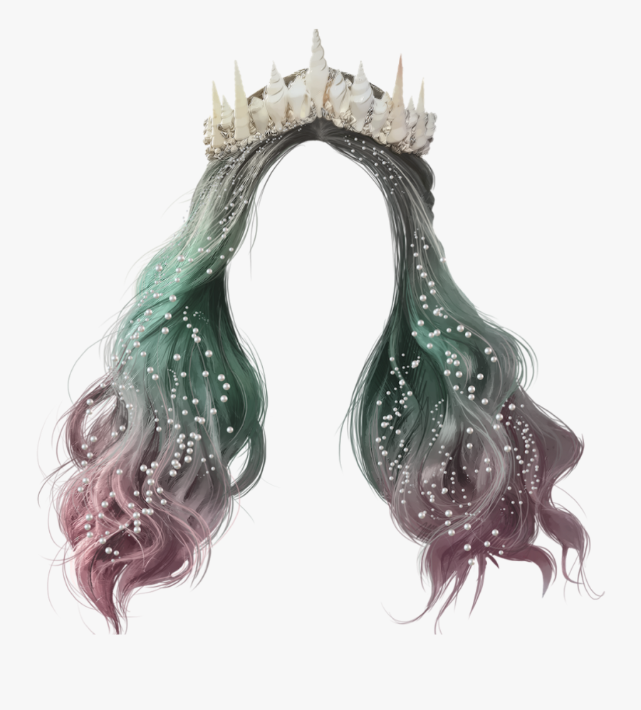 Sea Shell Crown Clipart - Transparent Mermaid Crown Png, Transparent Clipart