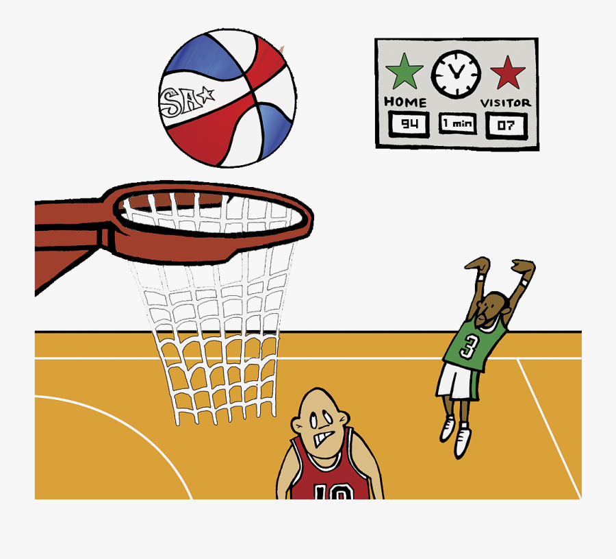 Basketball Court Cartoon Animation Clip Art - Basketball Court Image Cartoon, Transparent Clipart