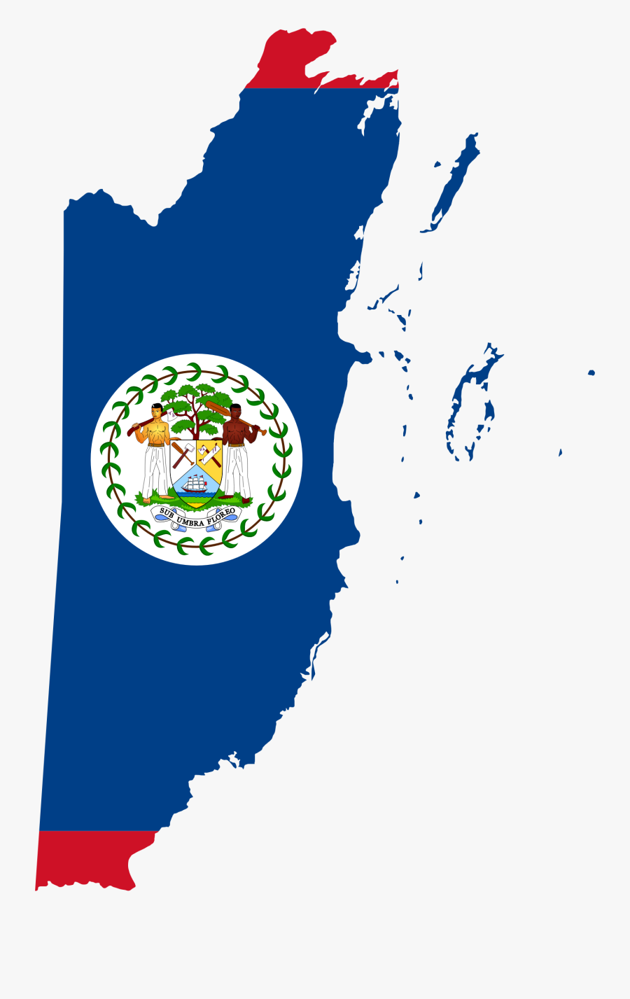 Belize Map And Flag, Transparent Clipart