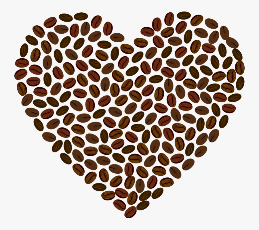 Transparent Coffee Bean Png - Coffee Heart Clip Art, Transparent Clipart