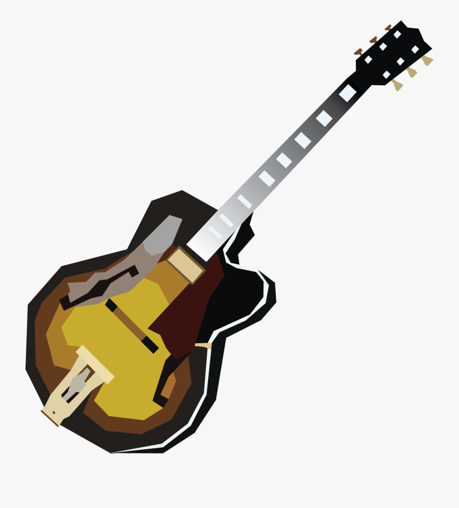 Poly Vector Art [reopened] - Gibson L5 Ces Wes Montgomery, Transparent Clipart
