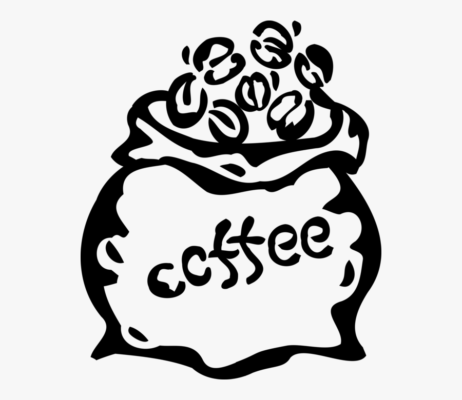 Beans Vector Line - Coffee Beans Clipart Black And White, Transparent Clipart