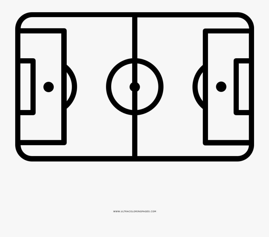 Football Field Coloring Page - Soccer Field Lines Png, Transparent Clipart