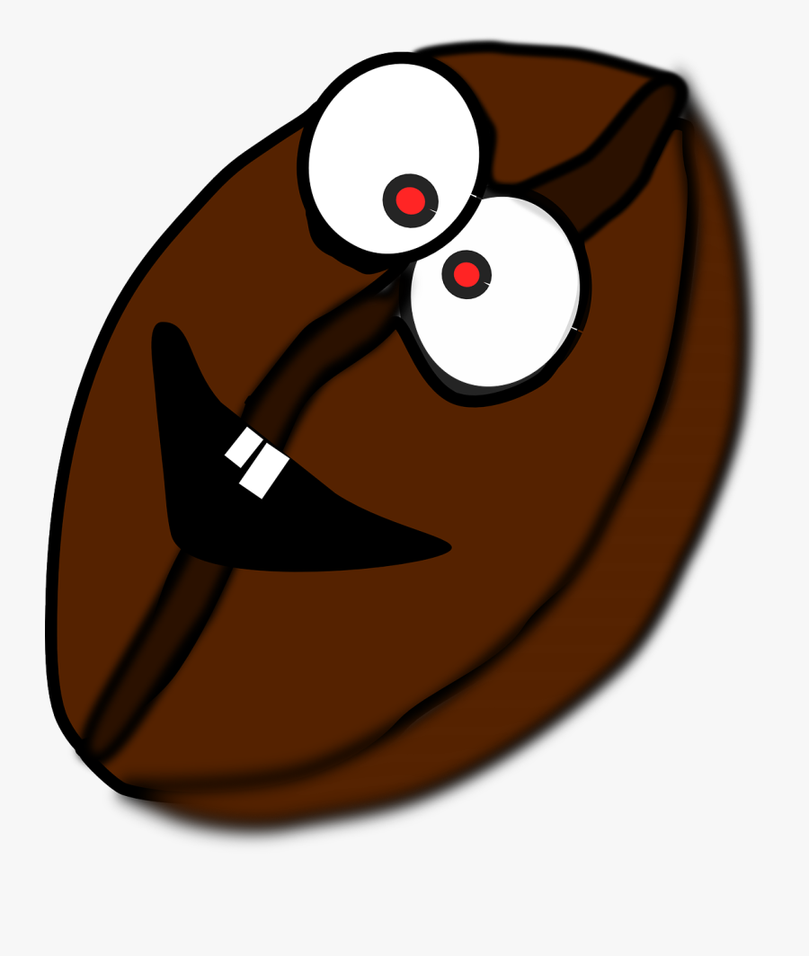 Coffee Bean Coffee Face - Coffee Bean With Eyes, Transparent Clipart