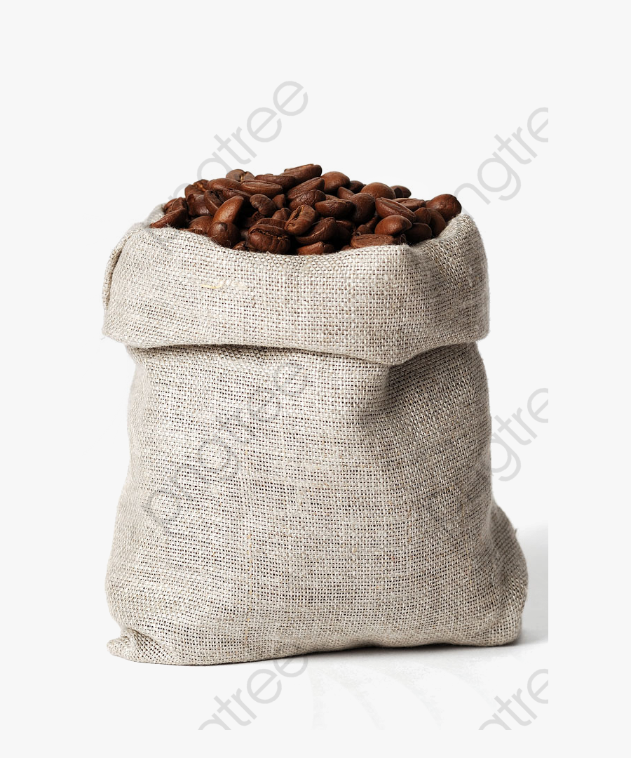 Bags Of Coffee Beans Close - Coffee Bean With Sack Png, Transparent Clipart