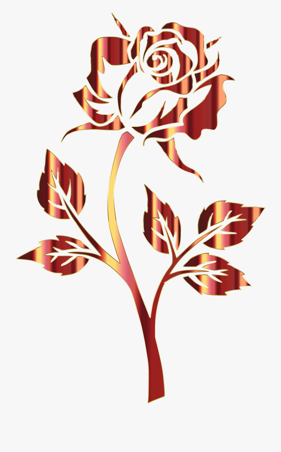 French Flower Clipart - Red Rose Beauty And The Beast, Transparent Clipart