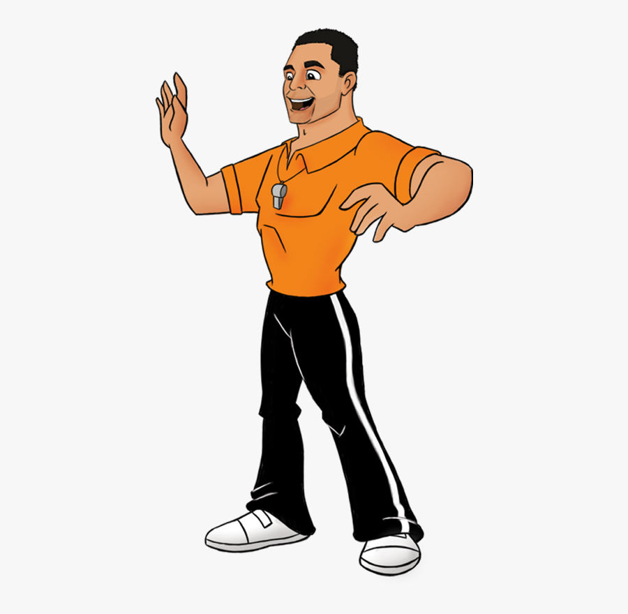 Jolly Blaster Soccer Tony 01@2x - Cartoon Basketball Coach, Transparent Clipart