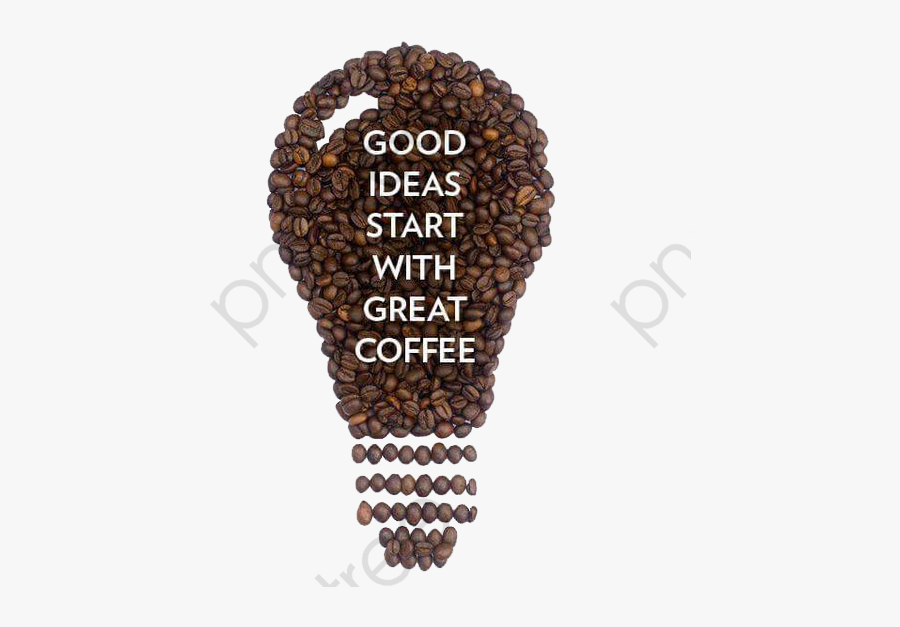Creative Coffee Beans - Famous Good Coffee Quote, Transparent Clipart