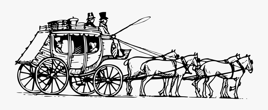 Transparent Horse And Carriage Png - Horse And Coach Clip Art, Transparent Clipart