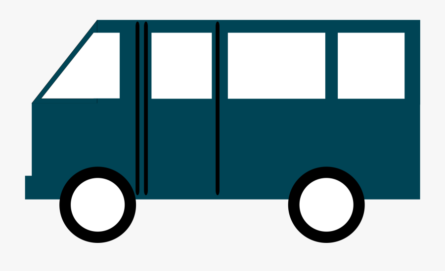 Clipart Van Minibus Coach Minivan With Space To Write - Minibus Clipart, Transparent Clipart