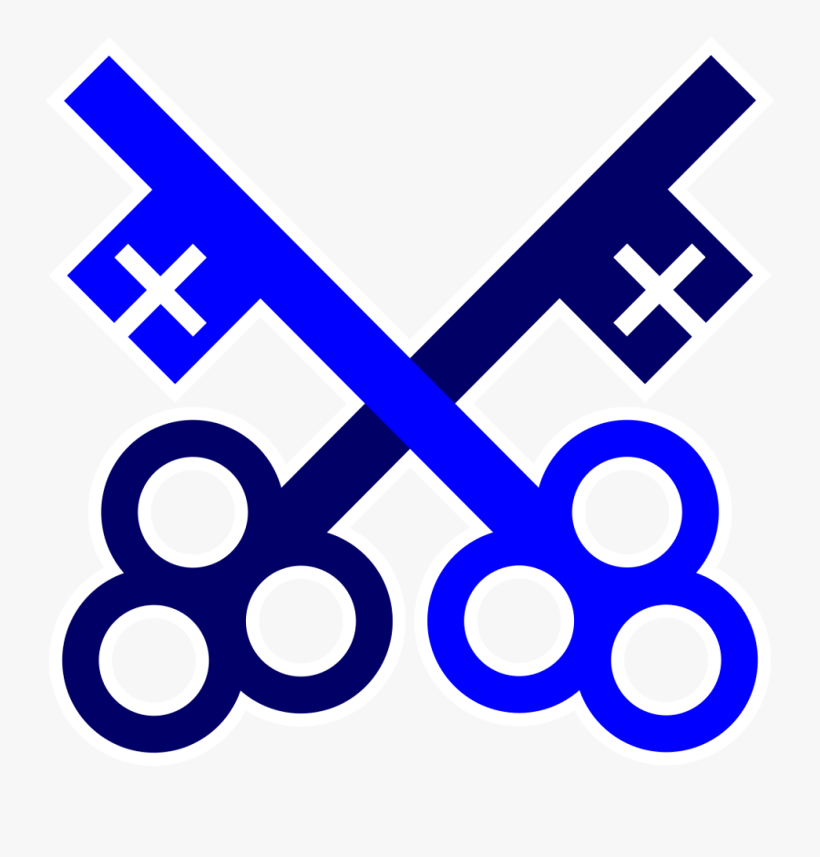 Blue,angle,area - St Peters Cross Keys, Transparent Clipart