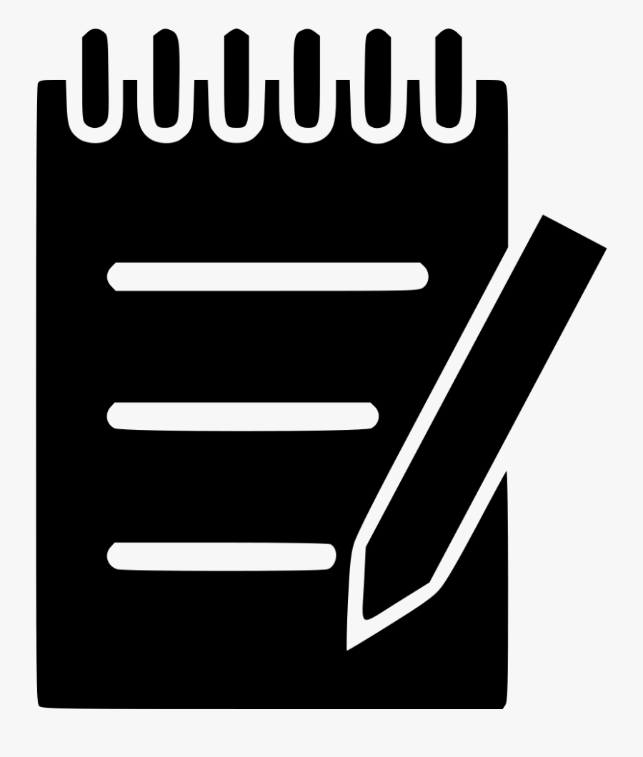 Notepad Clipart Pink Notebook - Notebook And Pen Icon, Transparent Clipart