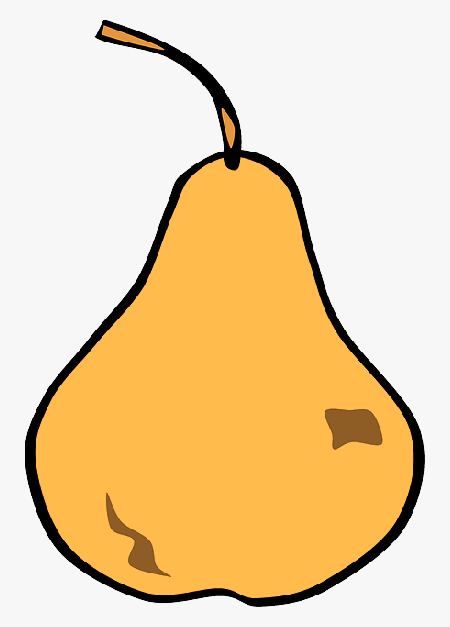 Fruits Clipart Black And White - Clipart Of Pear, Transparent Clipart