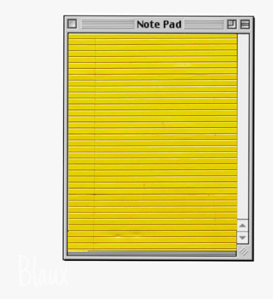 Transparent Yellow Notepad Clipart - Overlay Aesthetic Png Yellow, Transparent Clipart