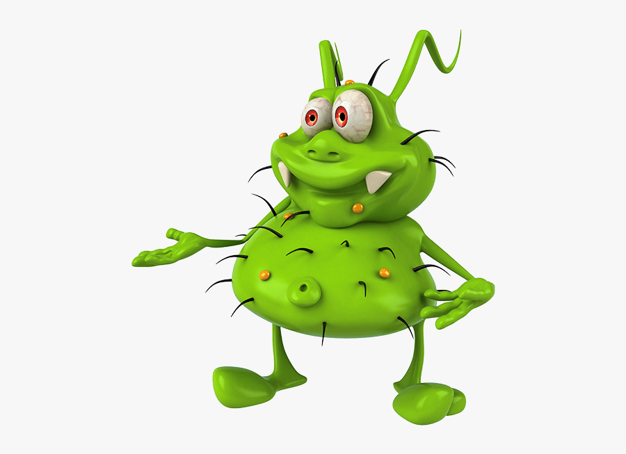 Flu Virus Cartoon - Cartoon Germs, Transparent Clipart