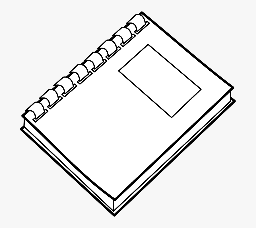 Spiral Notebook Clipart Black And White, Transparent Clipart