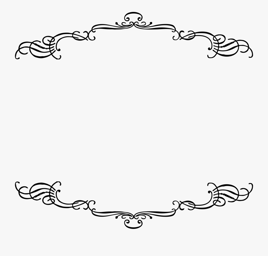 French Clipart Text - Line Art Frame Png, Transparent Clipart