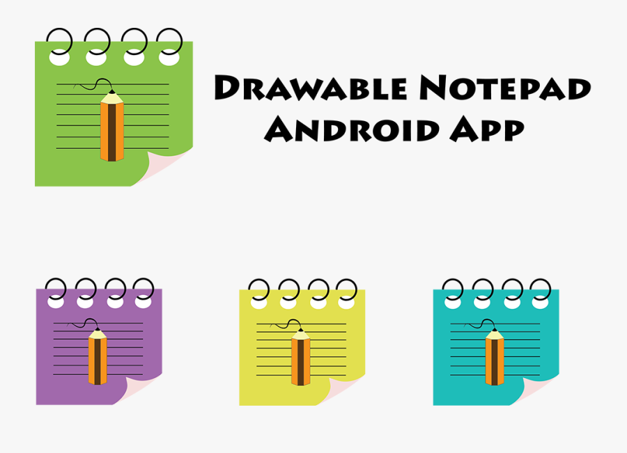 Drawable Notepad Colors, Transparent Clipart