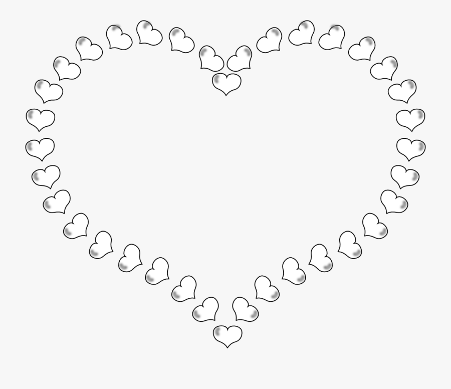 Heart Frame Clipart Black And White, Transparent Clipart