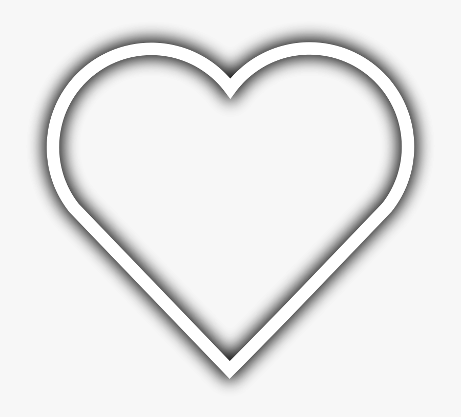 White Heart Clipart - White Heart Outline Png, Transparent Clipart
