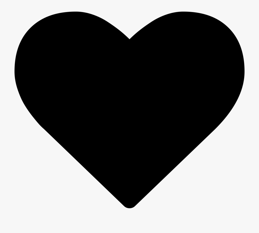 Clip Art Heart Symbols Font - Heart Silhouette, Transparent Clipart