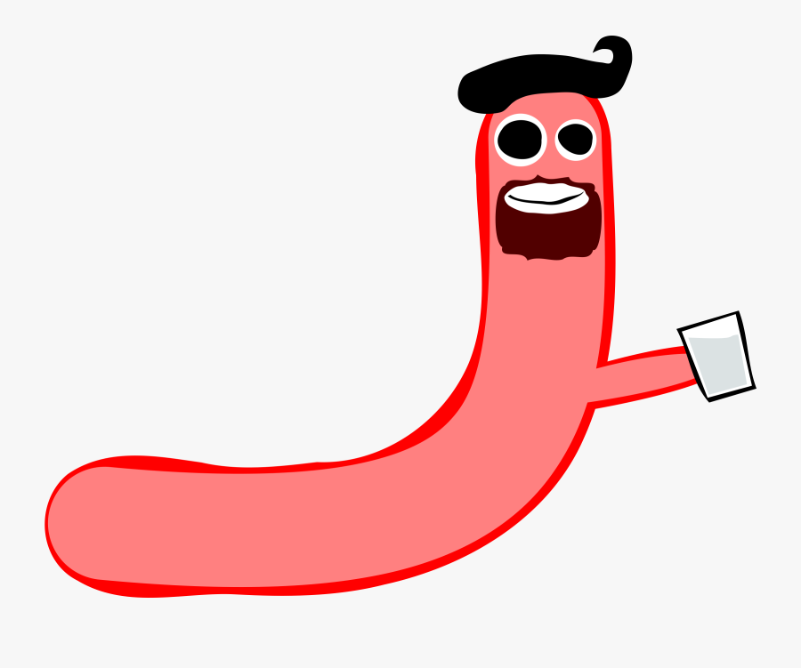 Transparent Cartoon Sausage, Transparent Clipart