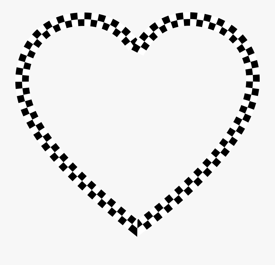 Check Black And White Heart Can Stock Photo - Transparent Background Dog Print Clip Art, Transparent Clipart