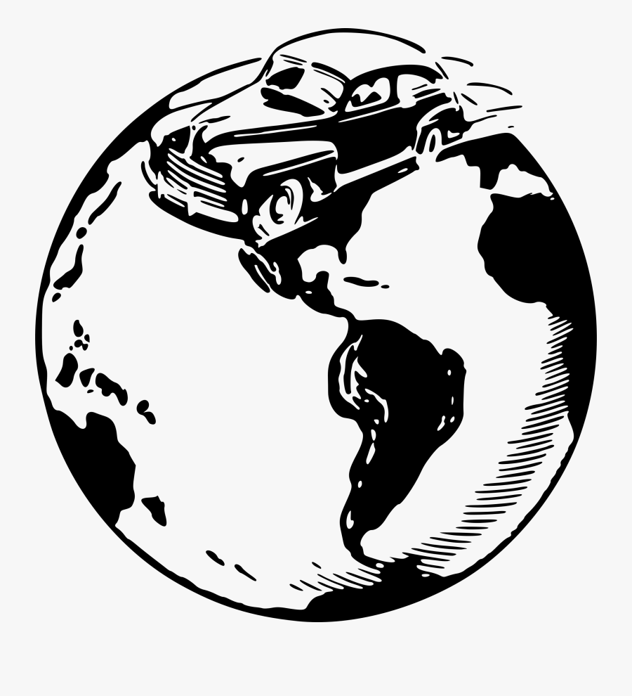 Transparent Car Crash Clipart - Car Around World Clipart Png, Transparent Clipart