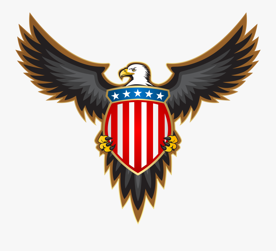 Eagle With American Png, Transparent Clipart