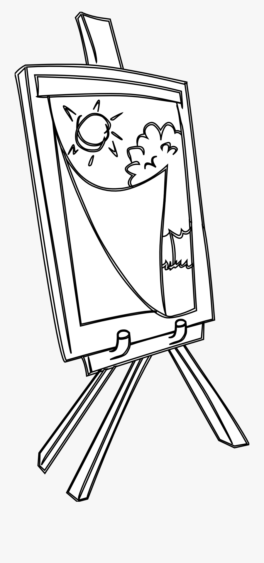 Drawing Easels White - Easel Coloring, Transparent Clipart