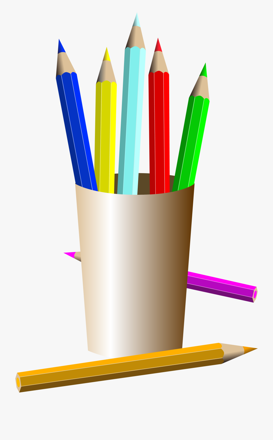 Transparent Colored Pencils Png - Caja De Crayones Png, Transparent Clipart