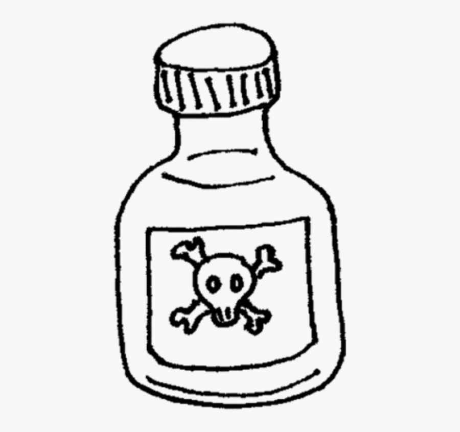 Line Art Clipart , Png Download - Poison Bottle Line Drawing ...