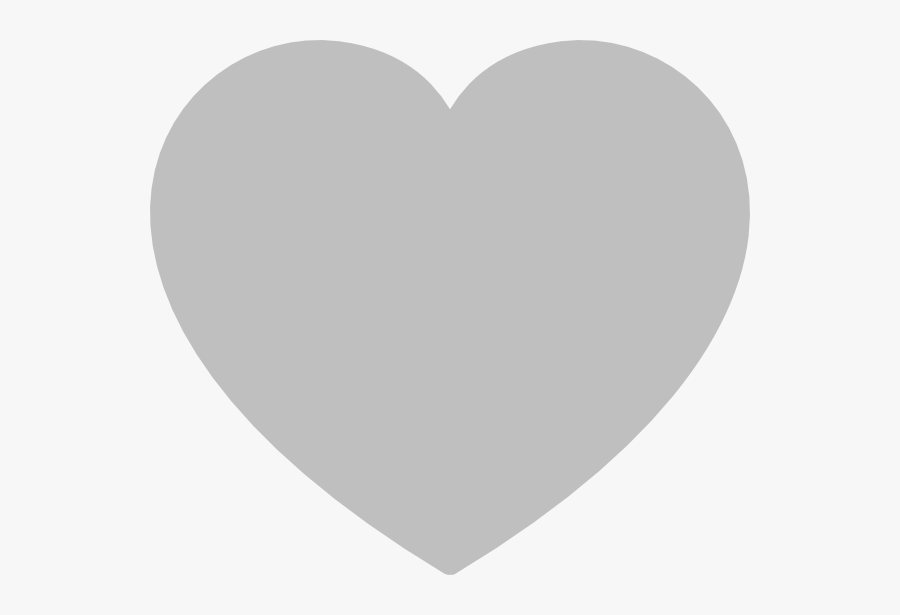 Transparent Solid Clipart - Grey Heart Icon Png, Transparent Clipart