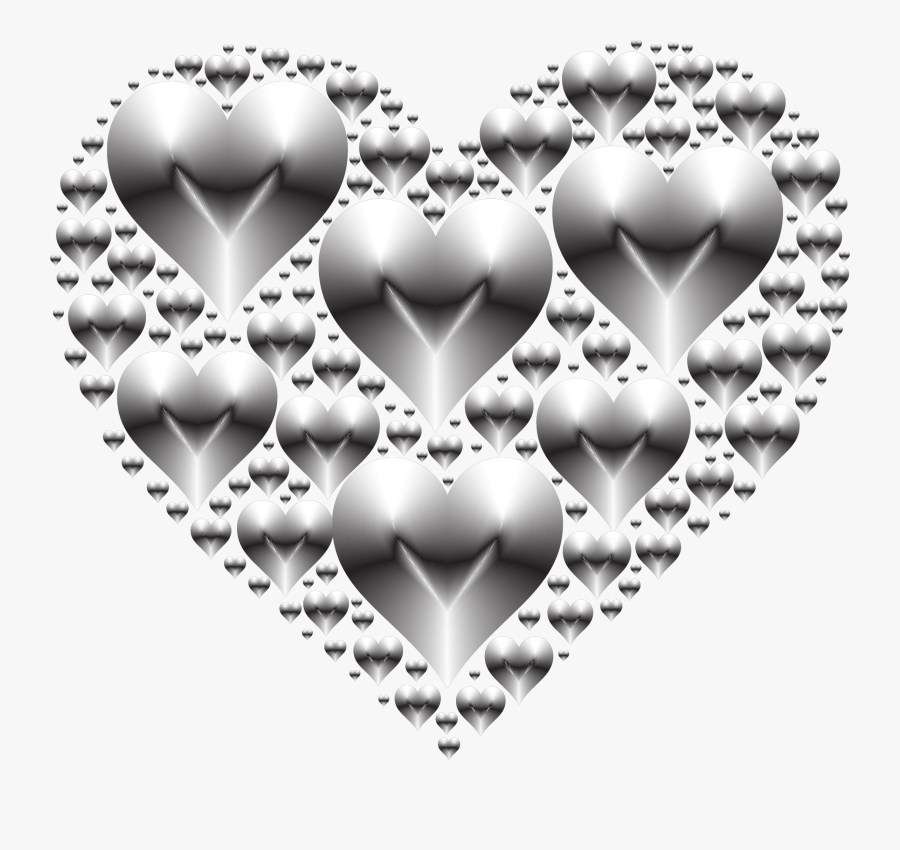Clip Art Clipart Hearts Black And White - Heart, Transparent Clipart