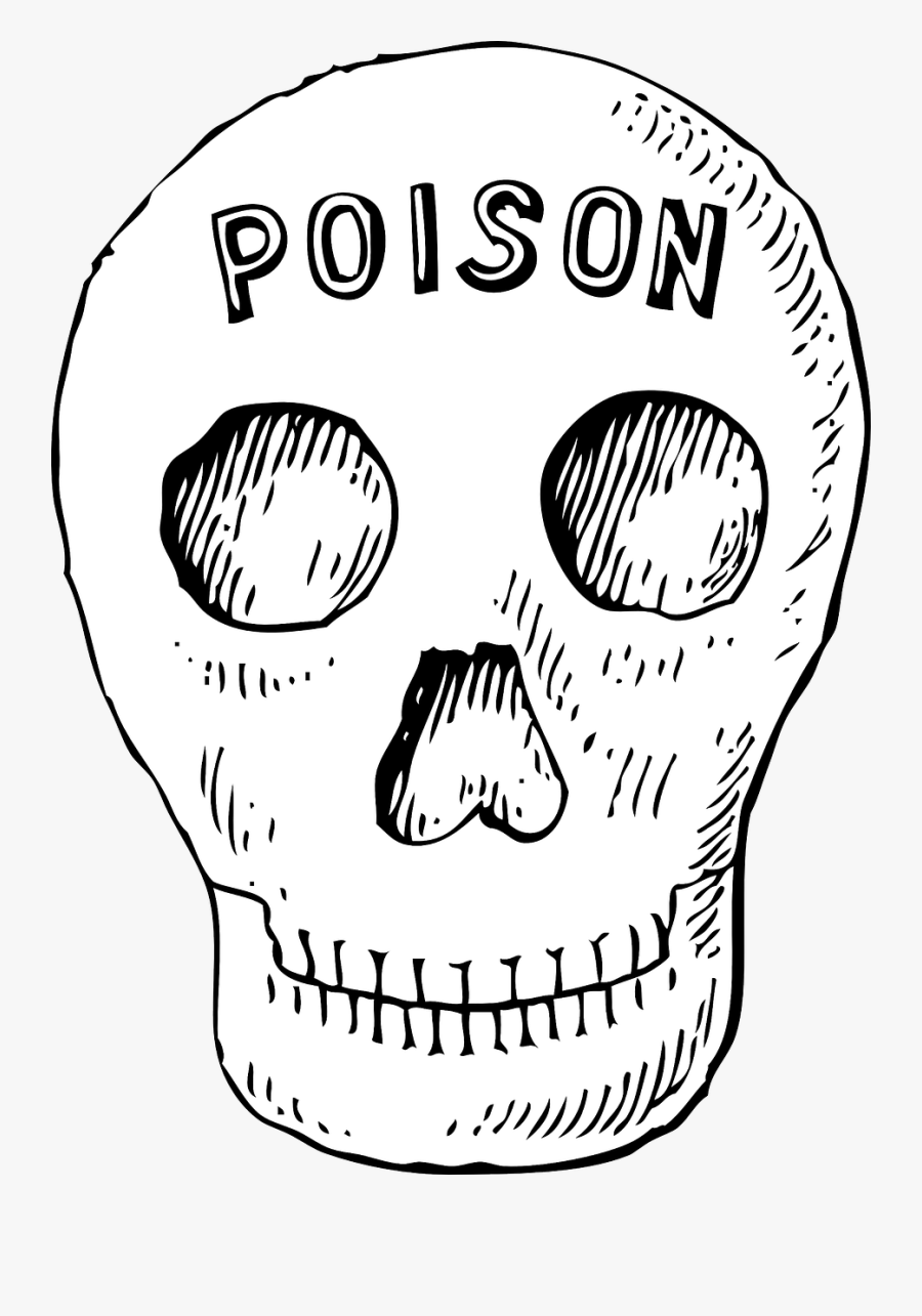 Transparent Skull Clip Art - Poison Skull, Transparent Clipart