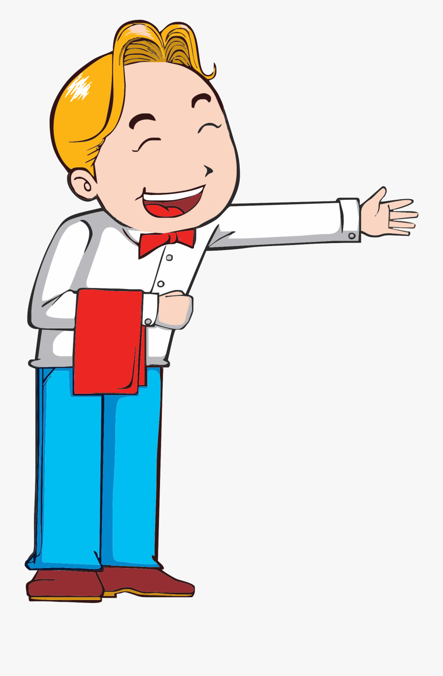 Waiter Clipart At Getdrawings - Welcome Cartoon For Restaurant, Transparent Clipart