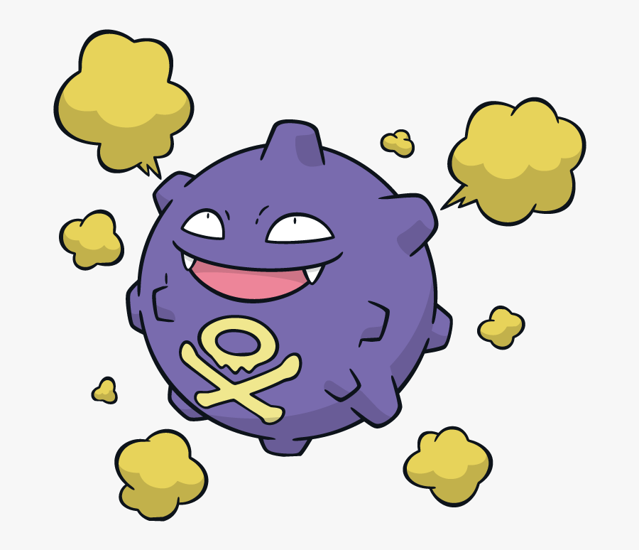 Koffing Pokemon Character Vector Art - Koffing Pokemon Png, Transparent Clipart