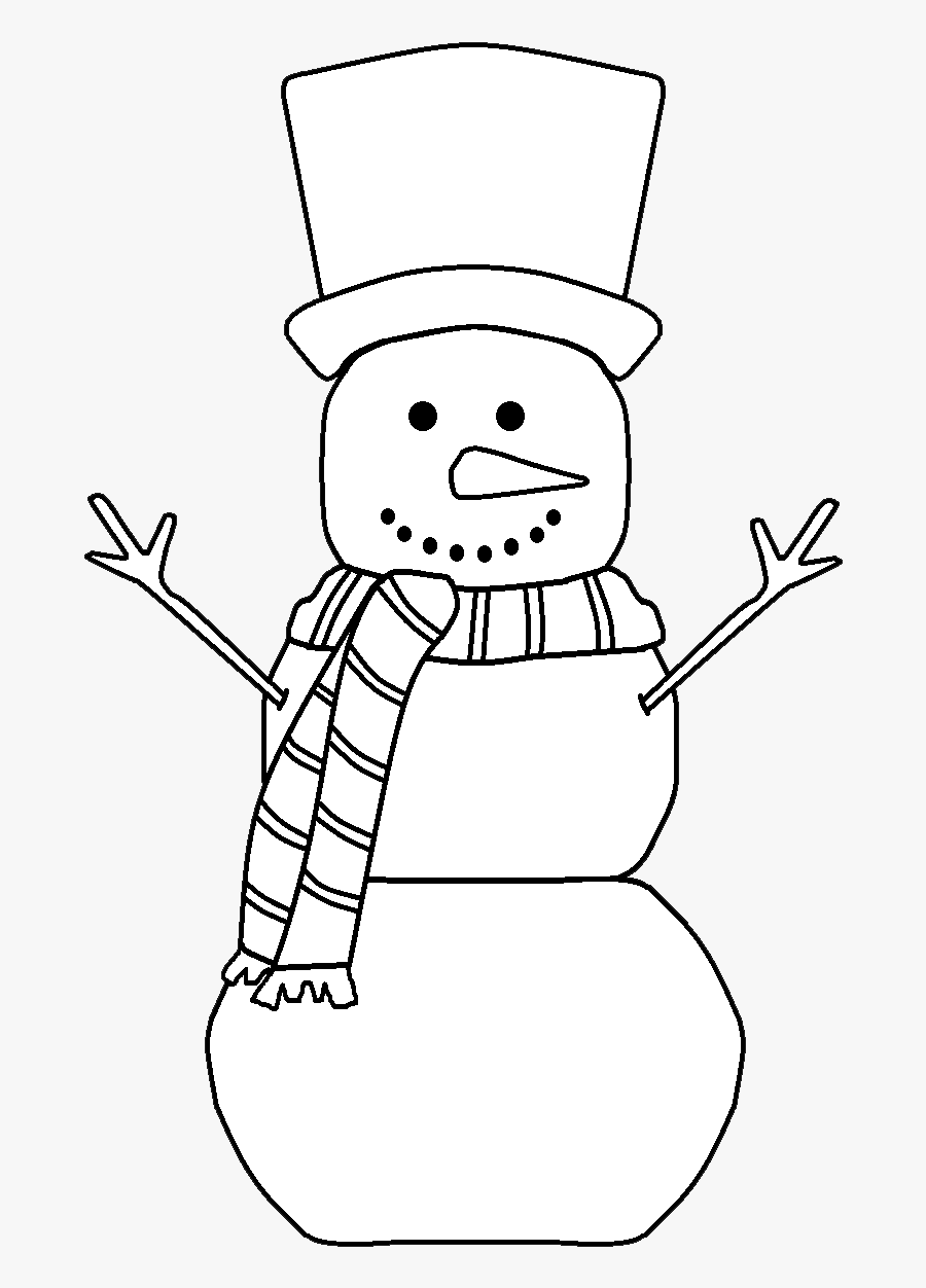 Graphics By Ruth Snowmen - Snowman Black With White Background , Free Trans...