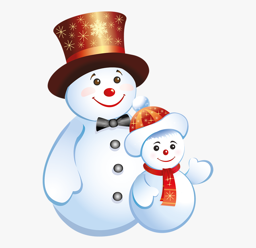 Black And White Stock Snowmen Clipart Snowman Scene - Snowmen Clipart, Transparent Clipart