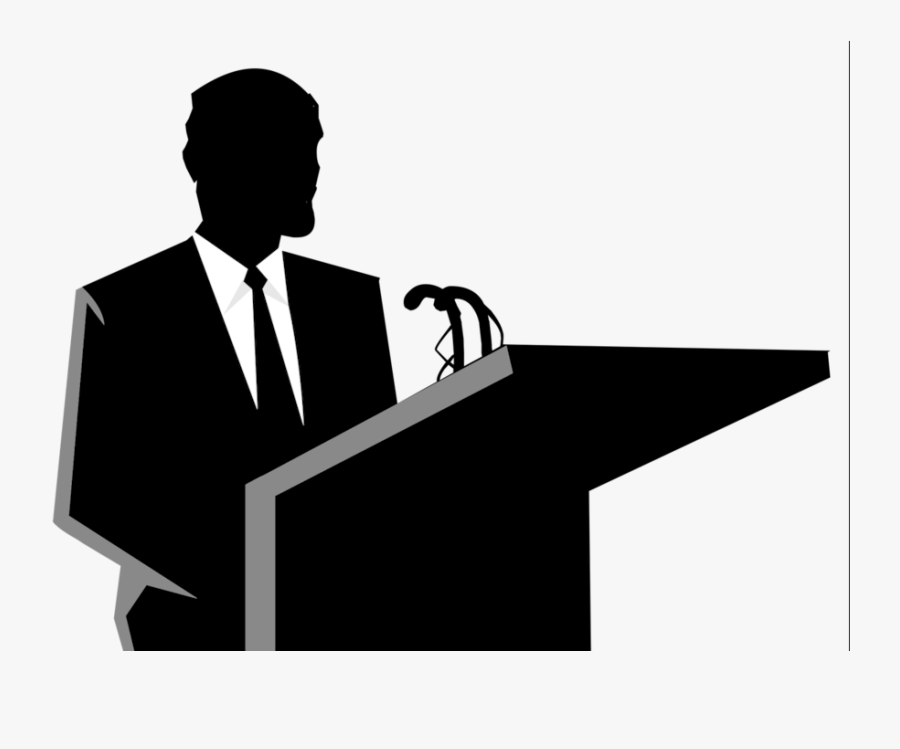 Debate Silhouette Clipart Debate Silhouette Clip Art - Speaker On Podium, Transparent Clipart
