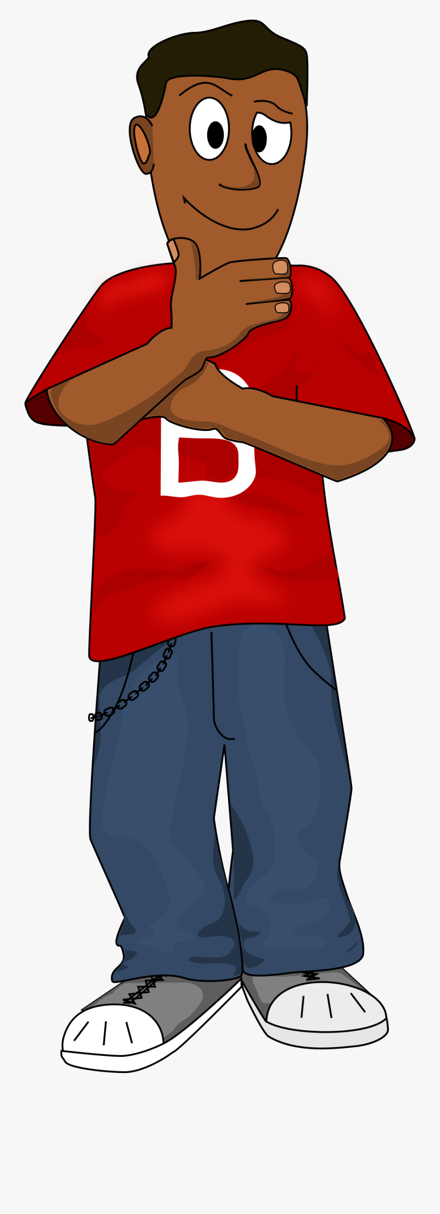 Dark Skinned Boy Big - Cartoon Dark Skin Man, Transparent Clipart